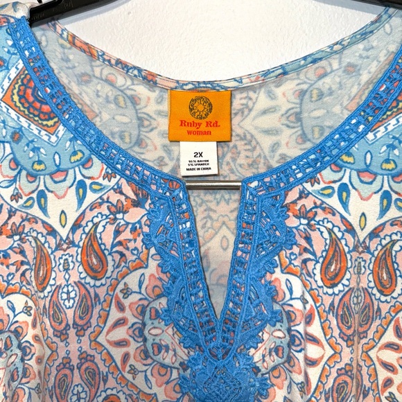 Ruby Rd. Medallion Print Top - Picture 5 of 7